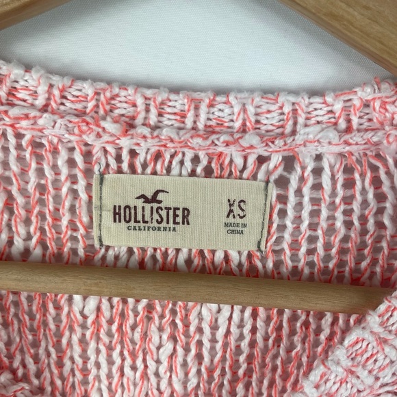 Hollister Knit Sweater Lightweight Pink & White Size XS - Picture 4 of 4